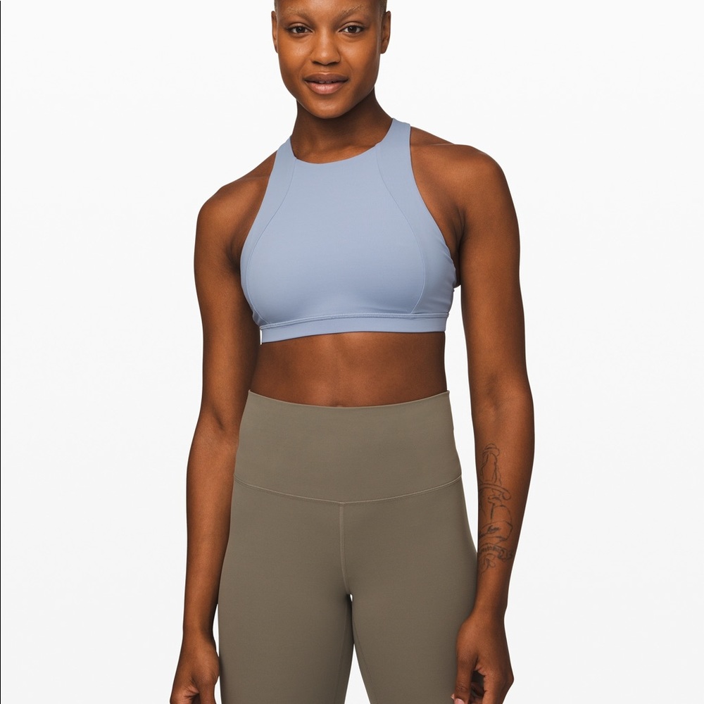 Lululemon Free to be Serene High Neck Bra(Ice Cap)